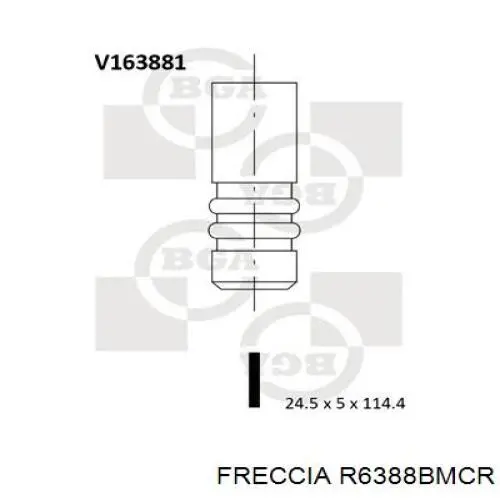 Вихлопний клапан Freccia R6388BMCR ціна, від 7.84 USD
