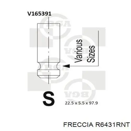 Клапан випускний 6431 Freccia