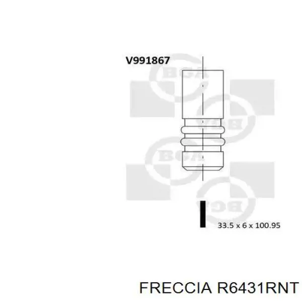 Вихлопний клапан Freccia R6431RNT ціна, від 8.50 USD