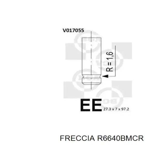Вихлопний клапан Freccia R6640BMCR ціна, від 7.37 USD
