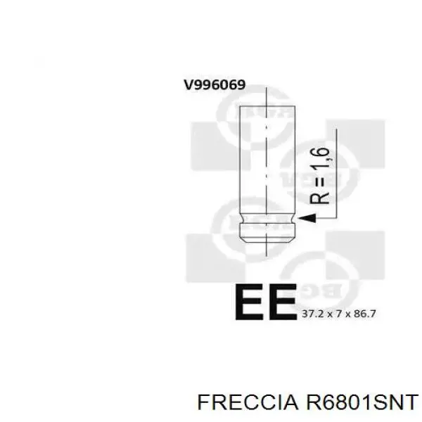 Клапан впускний Freccia R6801SNT ціна, від 4.58 USD