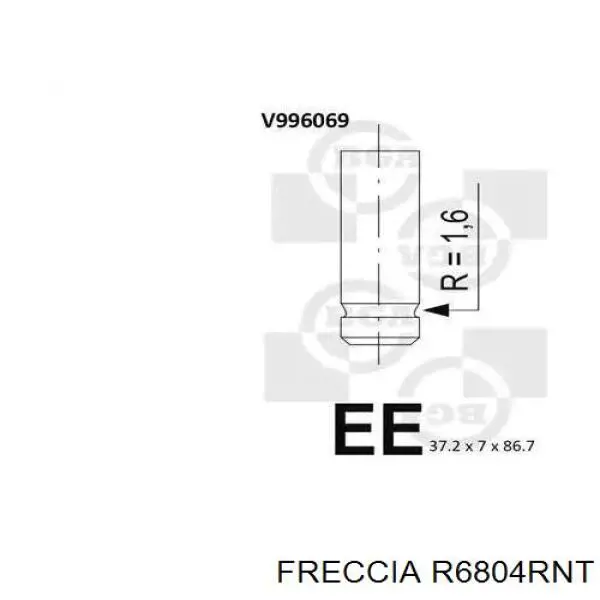 R6804RNT Freccia Клапан випускний
