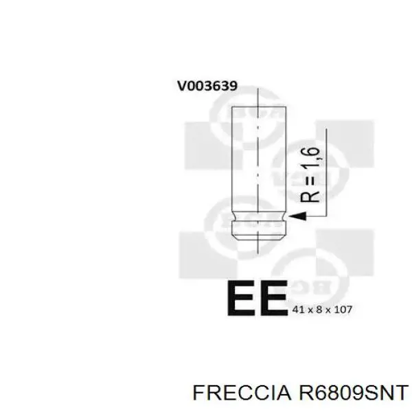 Клапан впускний Freccia R6809SNT ціна, від 6.89 USD