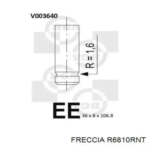 R6810RNT Freccia клапан випускний