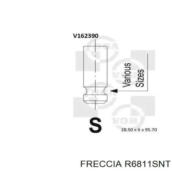 Клапан впускний Freccia R6811SNT ціна, від 5.29 USD