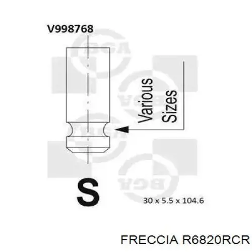 Вихлопний клапан Freccia R6820RCR ціна, від 6.54 USD