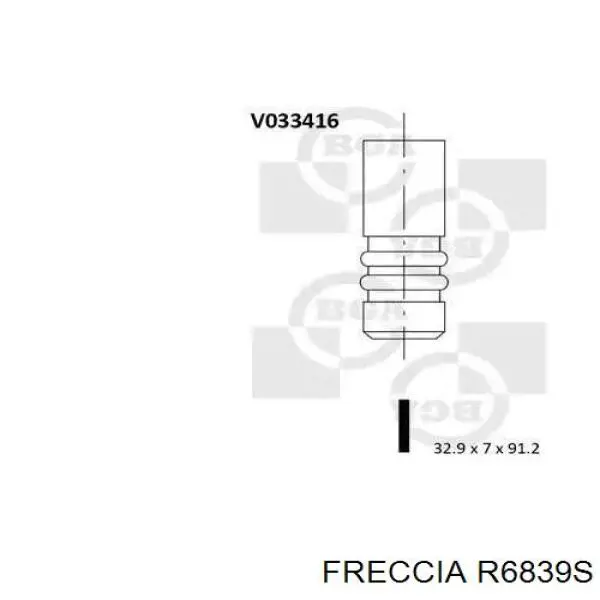 Купити R6839S Freccia Клапан впускний