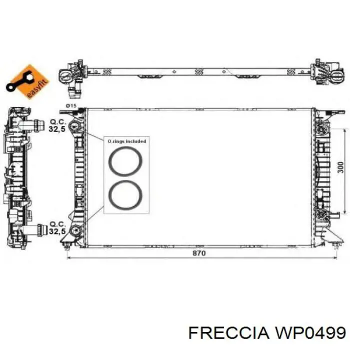 Купити WP0499 Freccia Насос охолоджуючої рідини