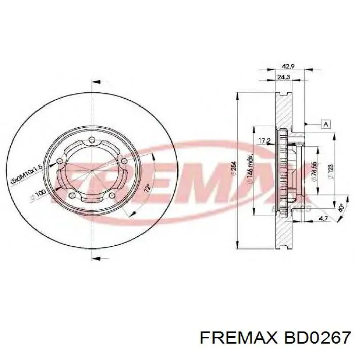 Гальмівні диски передні BD0267 Fremax