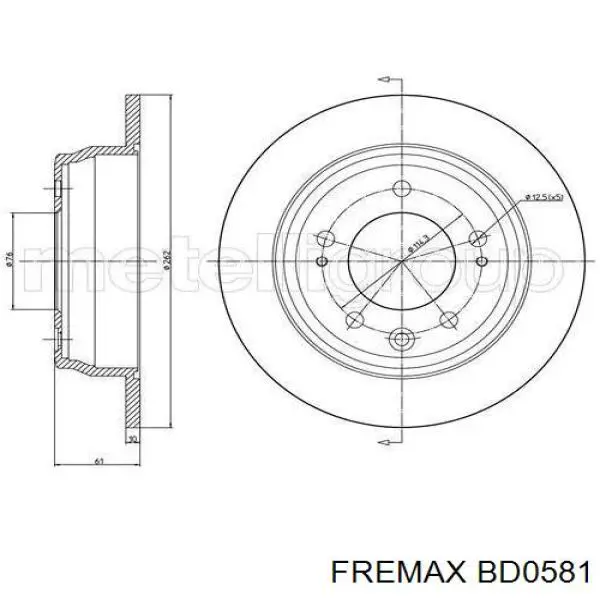 BD0581 Fremax Дискові гальма