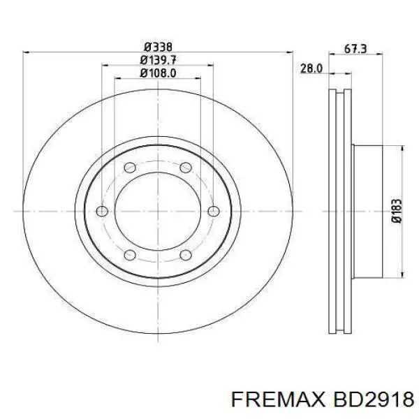 Купити BD2918 Fremax Ротор гальмівний