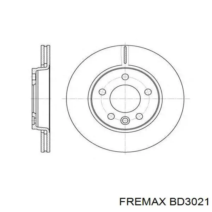 Купити BD3021 Fremax Диск заднього гальма