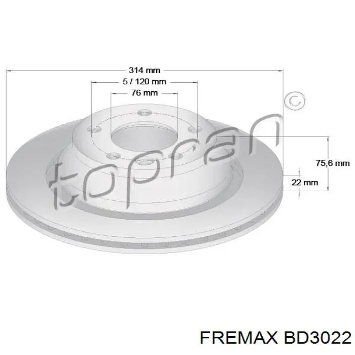 Гальмівні диски BD3022 Fremax