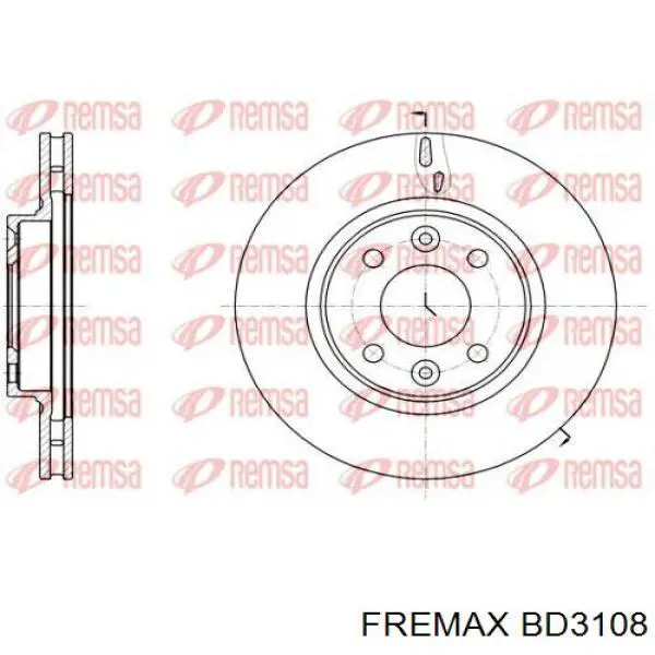 Гальмівні диски передні BD3108 Fremax