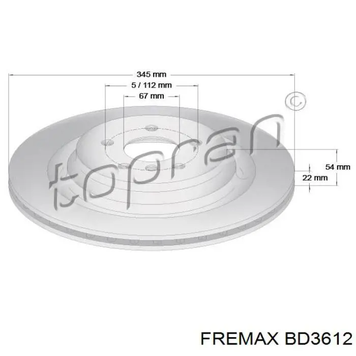 Гальмівні диски BD3612 Fremax