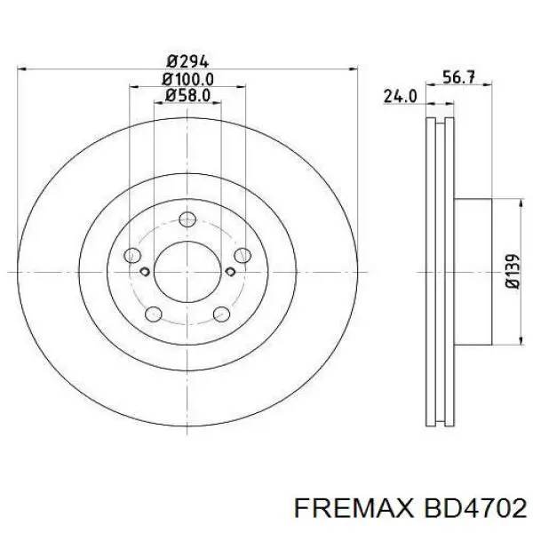 Купити BD4702 Fremax Ротор гальмівний