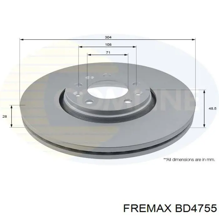 BD4755 Fremax Гальмо дискове переднє