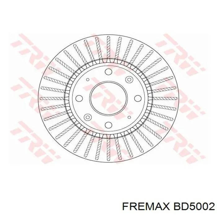Диск гальмівний передній Fremax BD5002