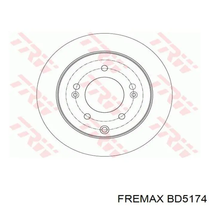 BD5174 Fremax барабан гальмівний задній