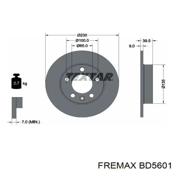 Гальмівні диски BD5601 Fremax