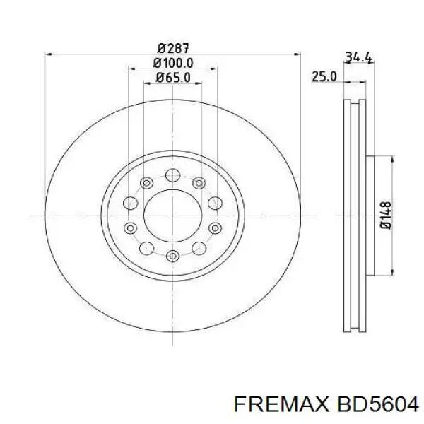 BD5604 Fremax Гальмо дискове переднє