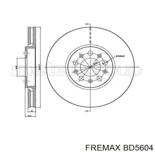 Диск переднього гальма Fremax BD5604 ціна, від 45.31 USD