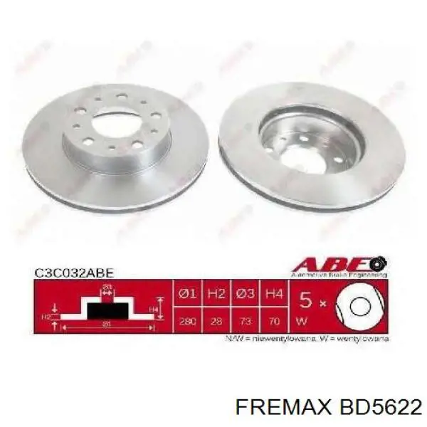 BD5622 Fremax Гальмо дискове переднє