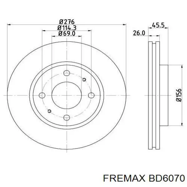 Купити BD6070 Fremax Ротор гальмівний