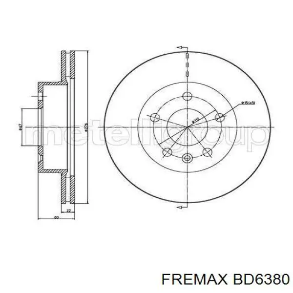 Купити BD6380 Fremax Ротор гальмівний