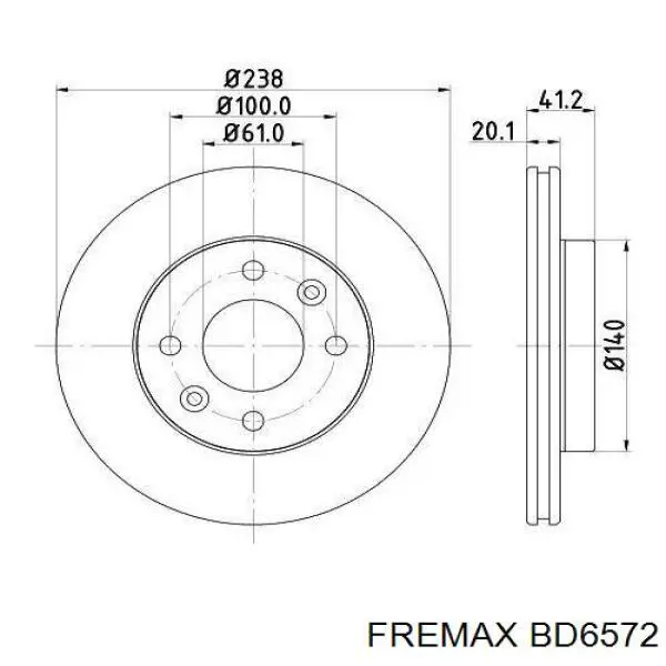 Купити BD6572 Fremax Ротор гальмівний