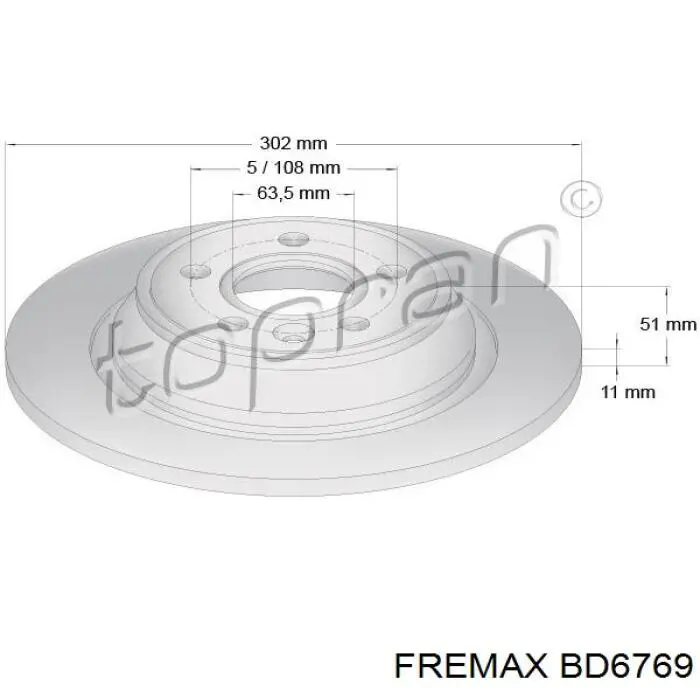 Гальмівні диски BD6769 Fremax