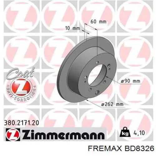Гальмівні диски BD8326 Fremax