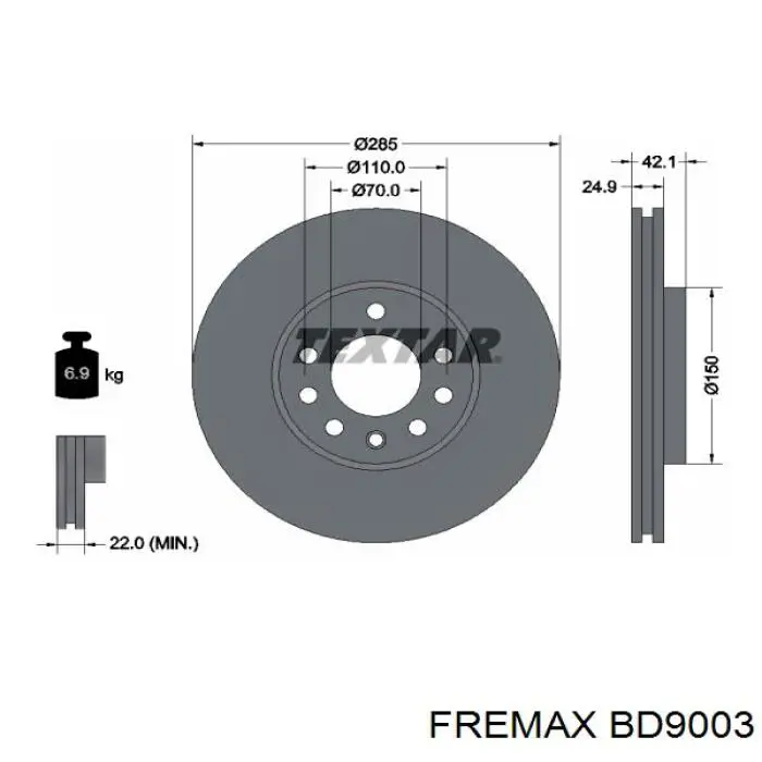 Купити BD9003 Fremax Ротор гальмівний