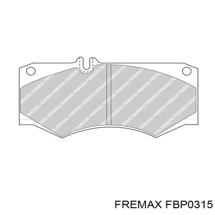 Колодки гальмівні передні, дискові FBP0315 Fremax