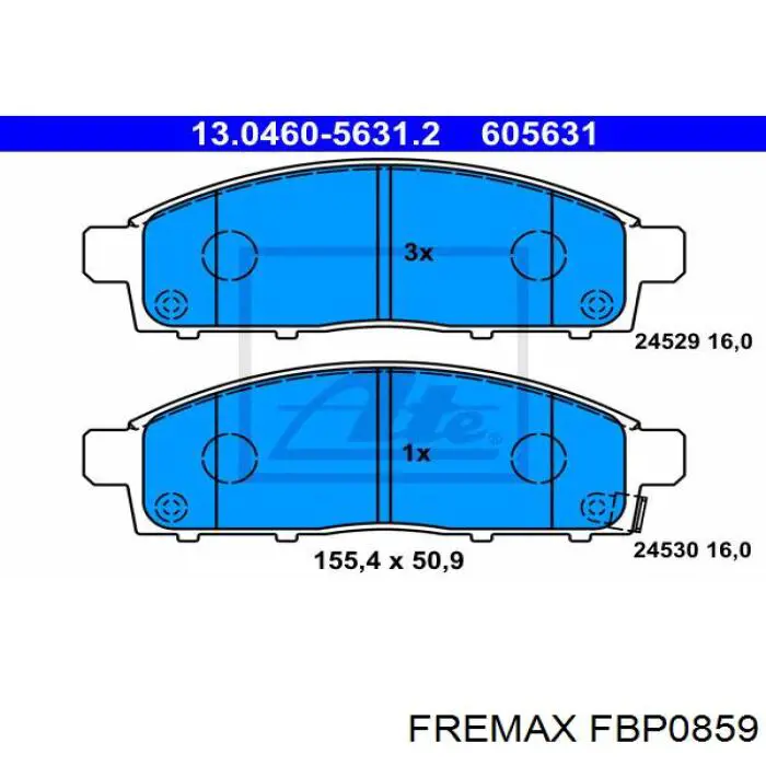 Тормозні колодки Fremax FBP0859