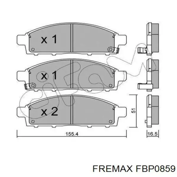 FBP0859 Fremax Передні гальмівні колодки