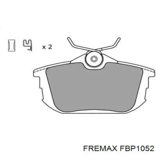 Колодки гальмові задні, дискові FBP1052 Fremax