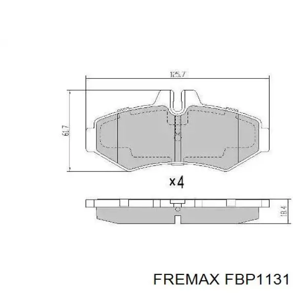 Задні гальмівні колодки Fremax FBP1131 ціна, від 19.09 USD