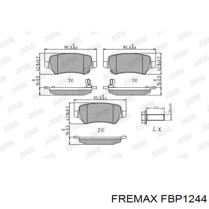 Купити FBP1244 Fremax Задні колодки