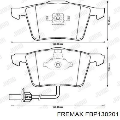 FBP130201 Fremax Передні гальмівні колодки