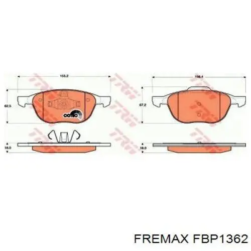 FBP1362 Fremax Передні гальмівні колодки