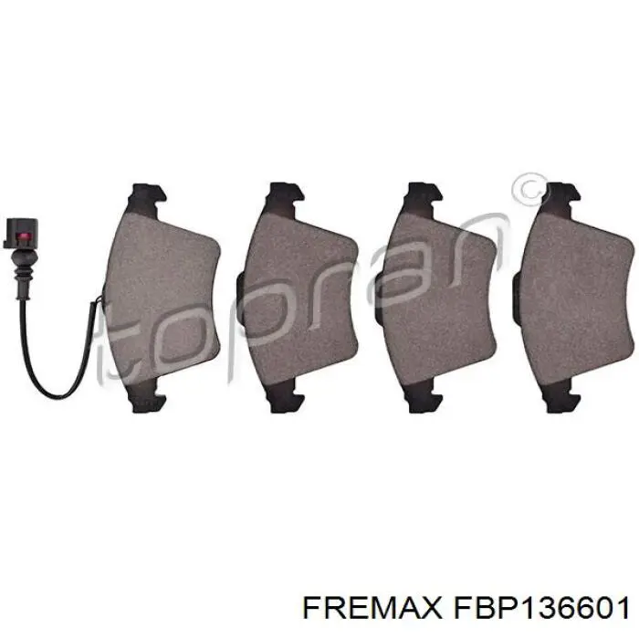 Колодки гальмівні передні, дискові FBP136601 Fremax