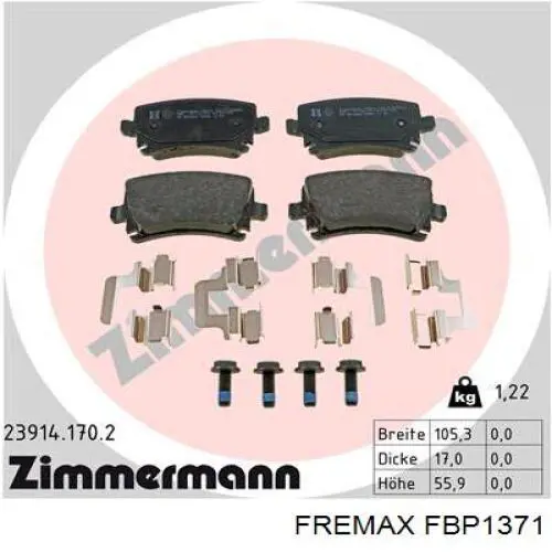 Задні дискові колодки Fremax FBP1371
