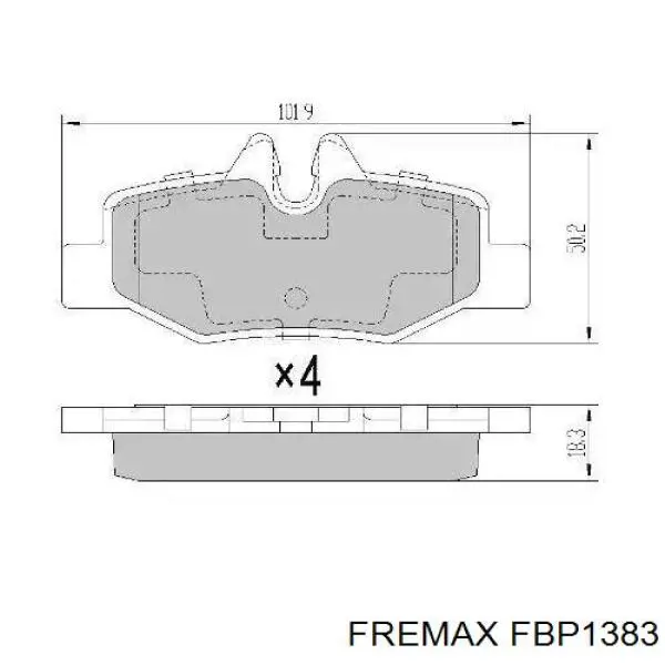 Купити FBP1383 Fremax Задні колодки