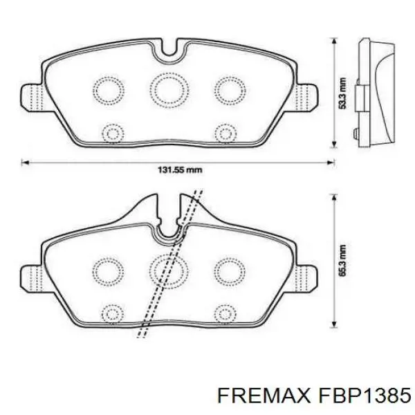 Купити FBP1385 Fremax Колодки гальмівні передні, дискові