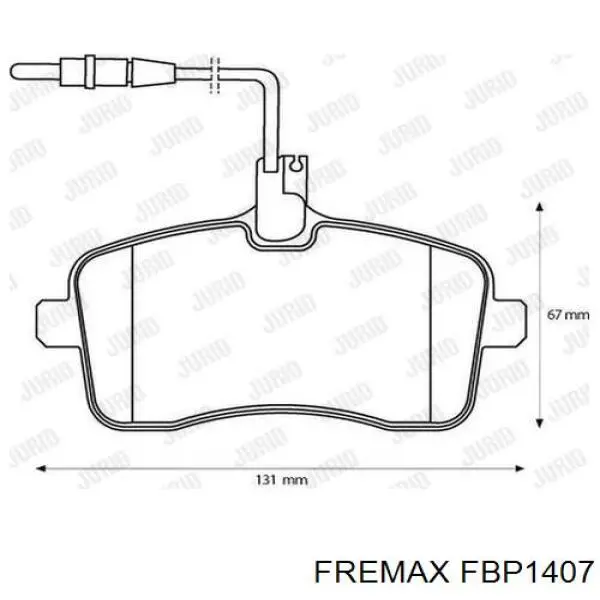 Колодки гальмівні передні, дискові FBP1407 Fremax