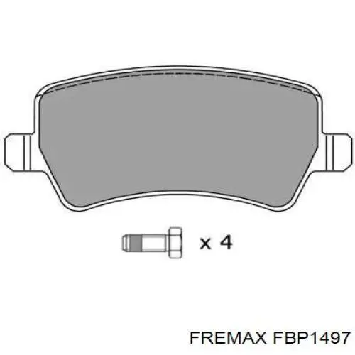 Купити FBP1497 Fremax Задні колодки