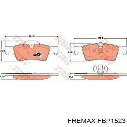 Купити FBP1523 Fremax Задні колодки