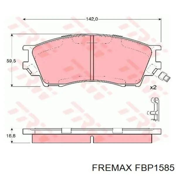 Передні тормозні колодки FBP1585 Fremax