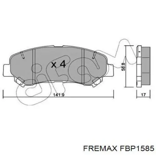 Тормозні колодки Fremax FBP1585